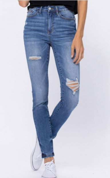 Judy Blue Rainbow Thread Skinny Jeans