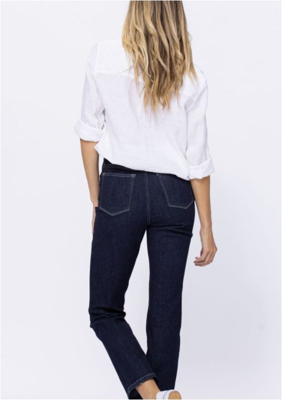 JUDY BLUE HIGH RISE RINSE WASH MOM JEAN