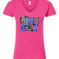 Women's Slim Fit Fine Jersey V-Neck T-Shirt - Pink - Game Day