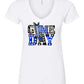 Women's Slim Fit Fine Jersey V-Neck T-Shirt - White - Game Day