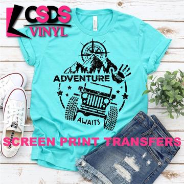 636. Adventure Awaits Jeep - Black Ink