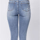 HIGH RISE DESTROYED SHARK HEM SKINNY - Judy Blue