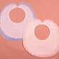 Pink Scallop Cotton Bib