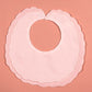Pink Scallop Cotton Bib